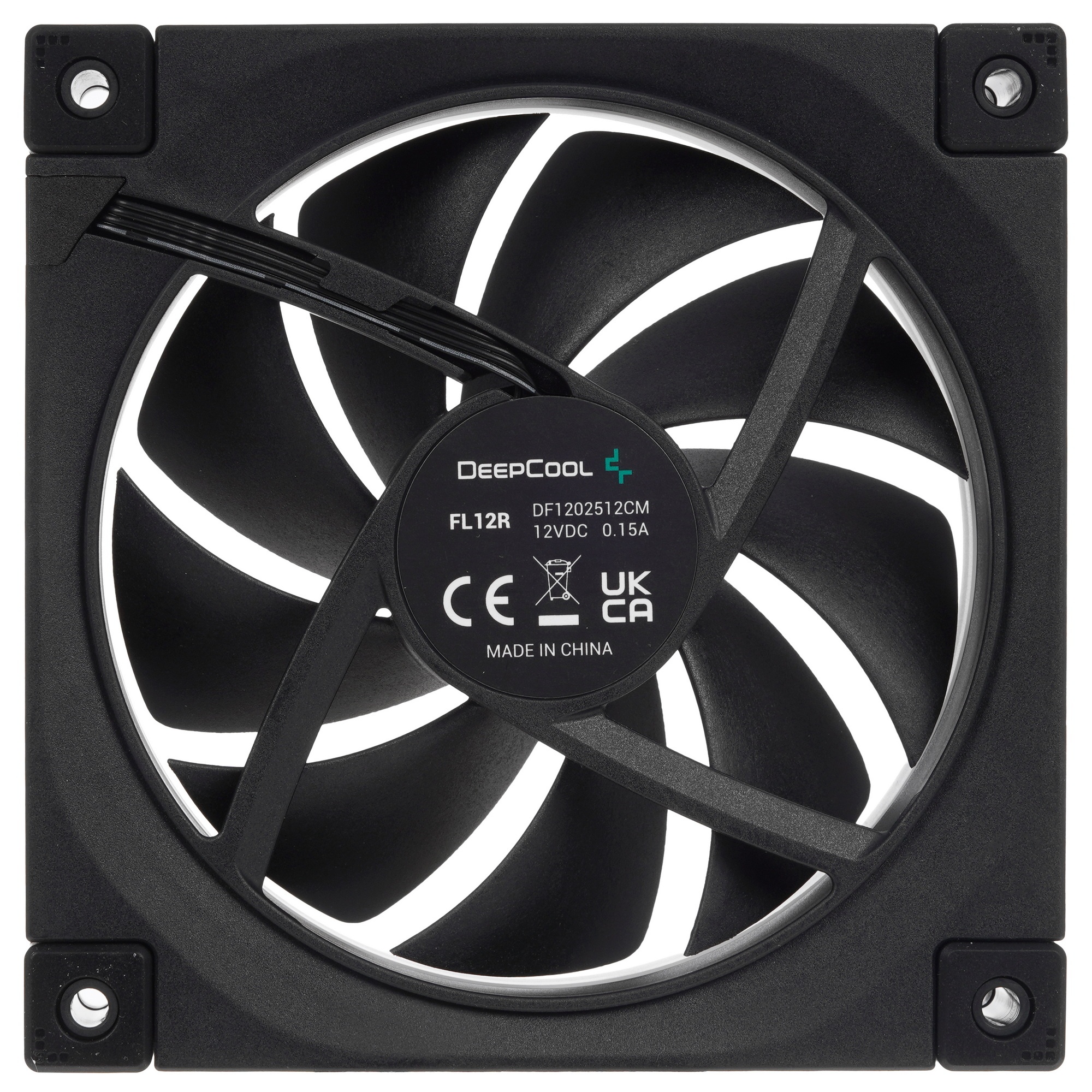 Вентилятор для корпуса Deepcool FL12R Reverse ARGB 120х120x25 черный 4-pin 33.9дБ (R-FL12R-BKAPN1-G)
