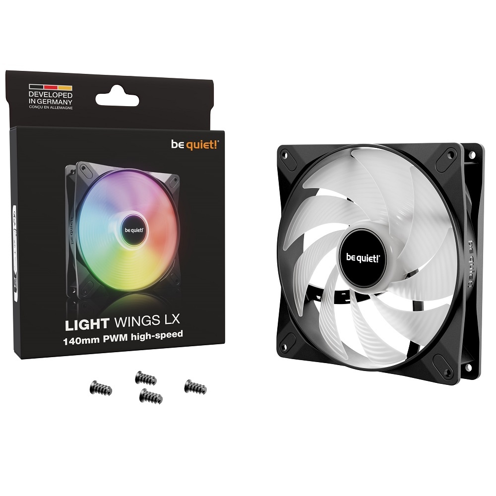 Кулер для корпуса/ Case Cooler be quiet! LIGHT WINGS LX 140mm PWM high-speed (140x140x25mm, 4-pin PW