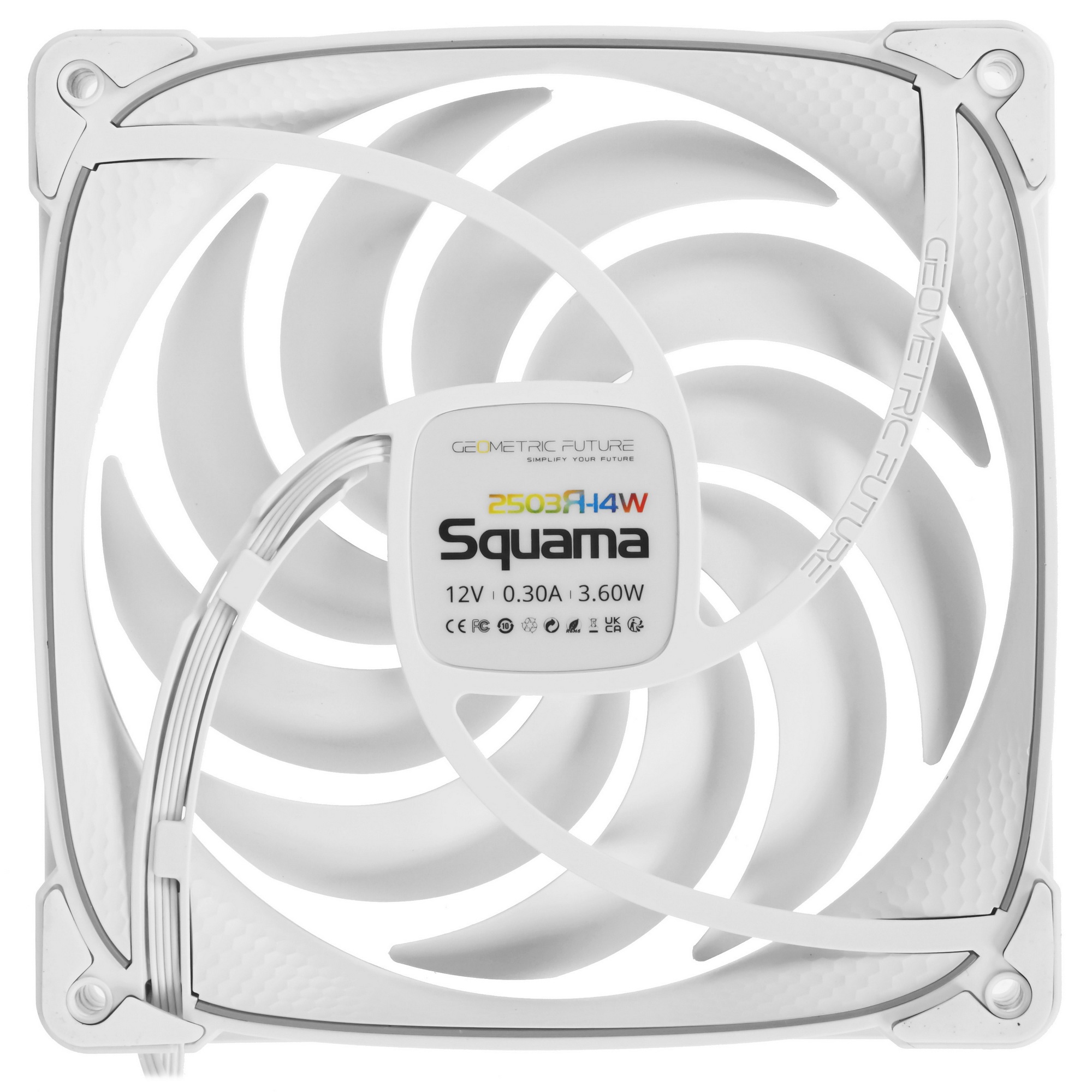 Вентилятор корпусный/ Case Cooler Geometric Future Squama 2503RW-14 Reverse (140x140x25mm, 4-pin PWM