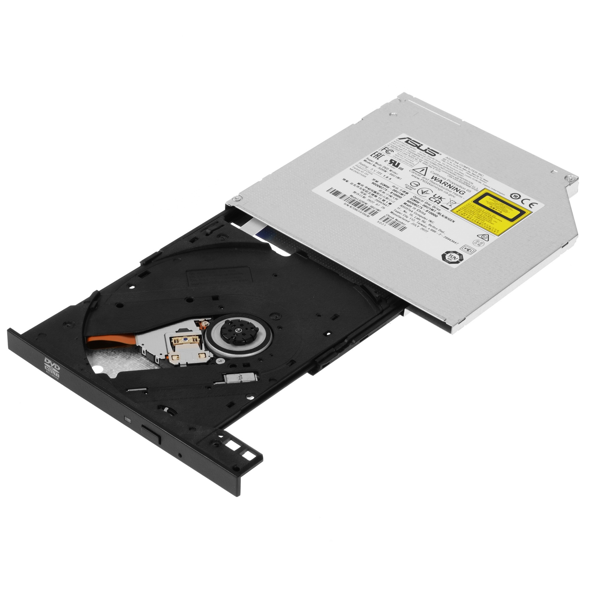 Оптический привод внутренний ASUS SDRW-08U1MT/BLK/B/GEN bulk, dvd-rw, internal, slim ; 90DD027X-B100