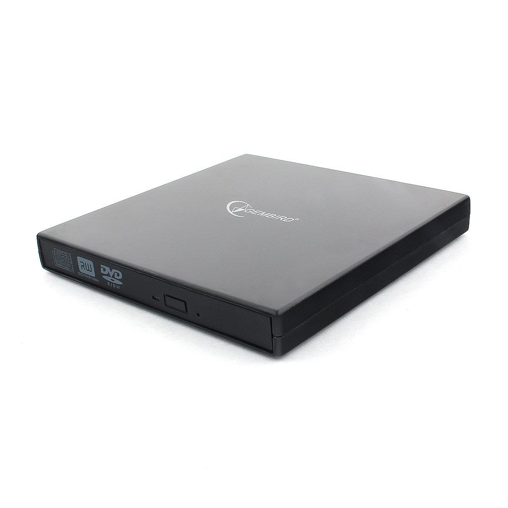 Оптический привод внешний с интерфейсом USB Gembird DVD-USB-02 пластик, черный