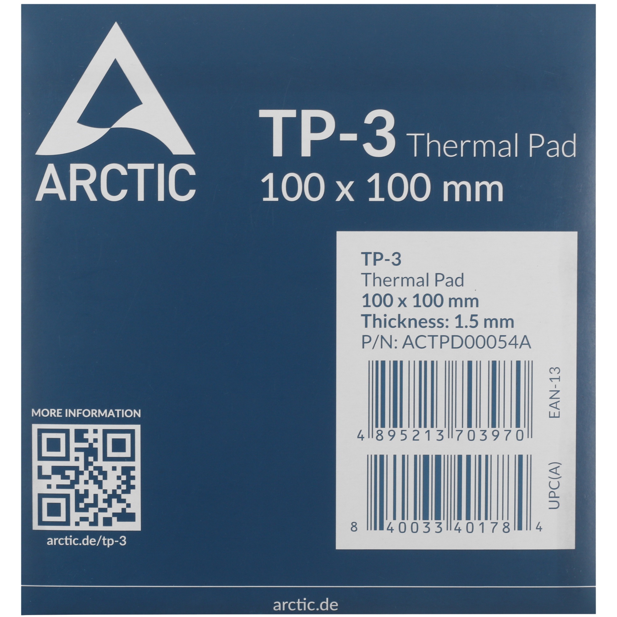 Термопрокладка Arctic Thermal pad 100x100mm, 1.5mm TP-3 ACTPD00054A