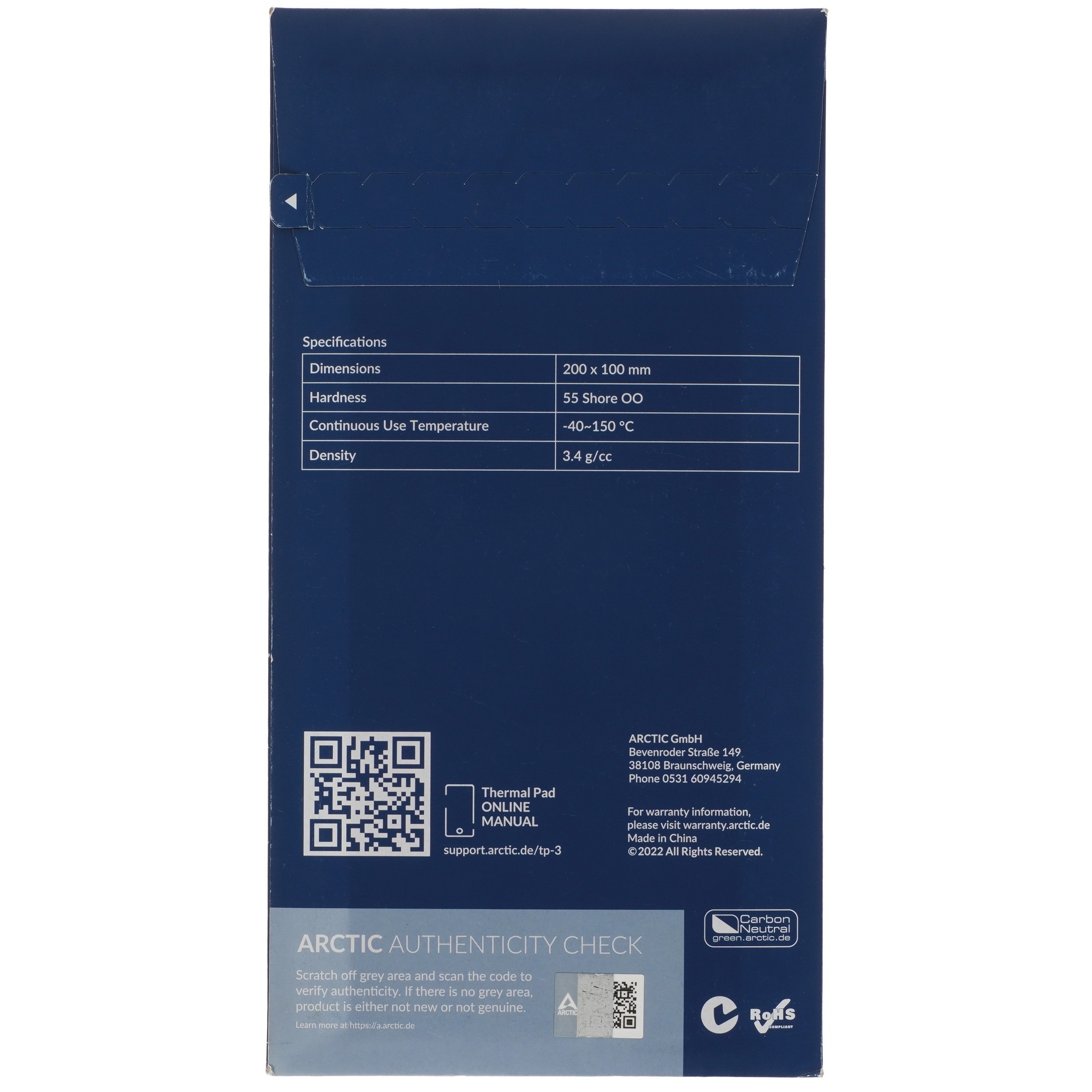 Термопрокладка Arctic Thermal pad  200x100mm, 1.5mm  - 2 Pack TP-3 (ACTPD00060A)