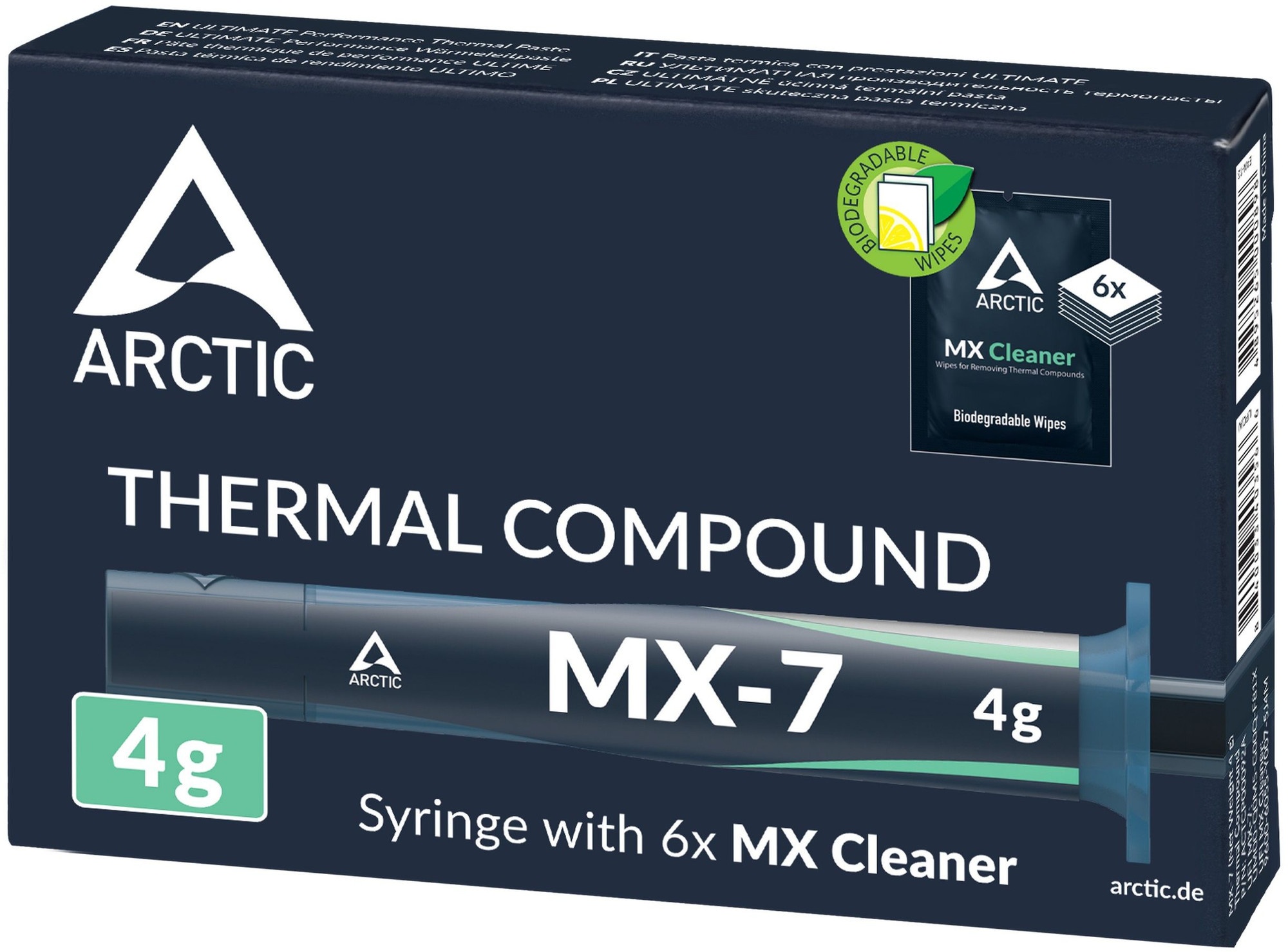 Термопаста Arctic Cooling MX-7 Thermal Compound 4-gramm  with 6pcs MX Cleaner (ACTCP00092A)