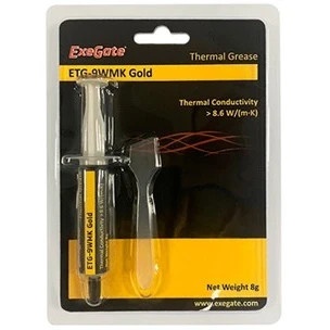 Термопаста ExeGate ETG-9WMK Gold, шприц с лопаткой, 8г