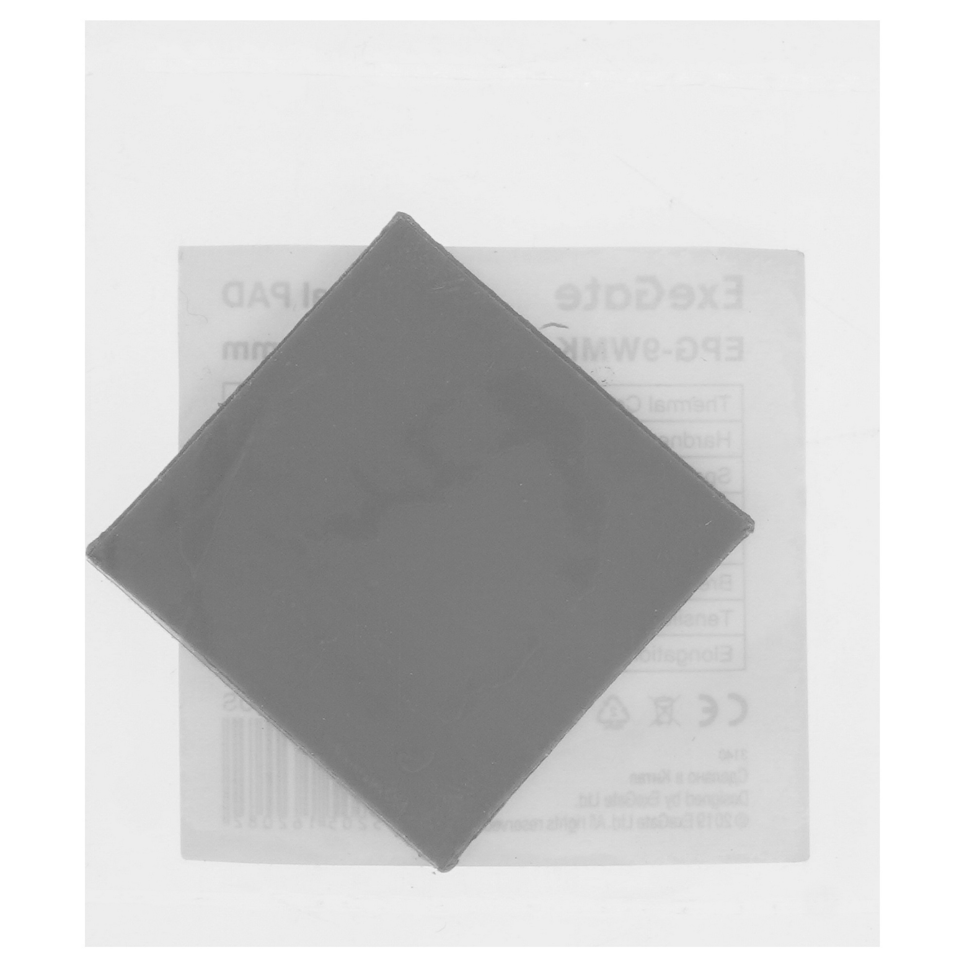 Термопрокладка ExeGate EPG-9WMK (30x30x1.0 mm, 8,5 Вт/ (м•К), теплопроводящая клейкая двухсторонняя)