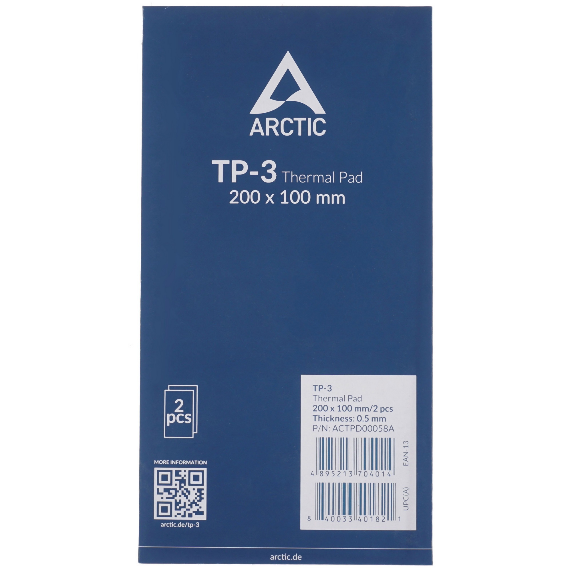 Термопрокладка Arctic Thermal pad  200x100mm, 0,5mm  - 2 Pack TP-3 (ACTPD00058A)