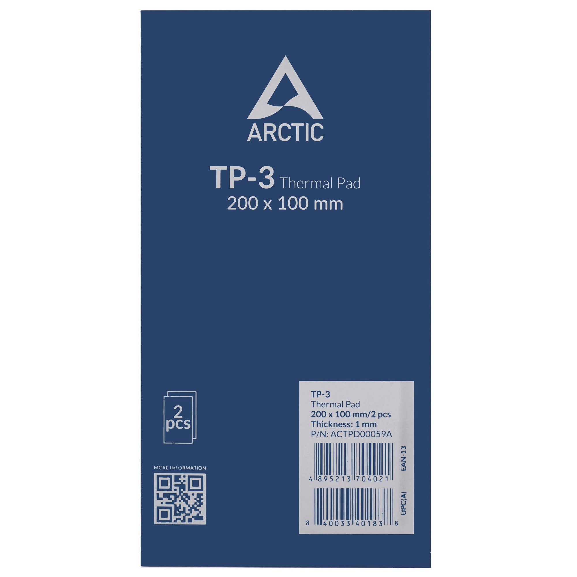 Термопрокладка Arctic Thermal pad  200x100mm, 1.0mm  - 2 Pack TP-3 (ACTPD00059A)