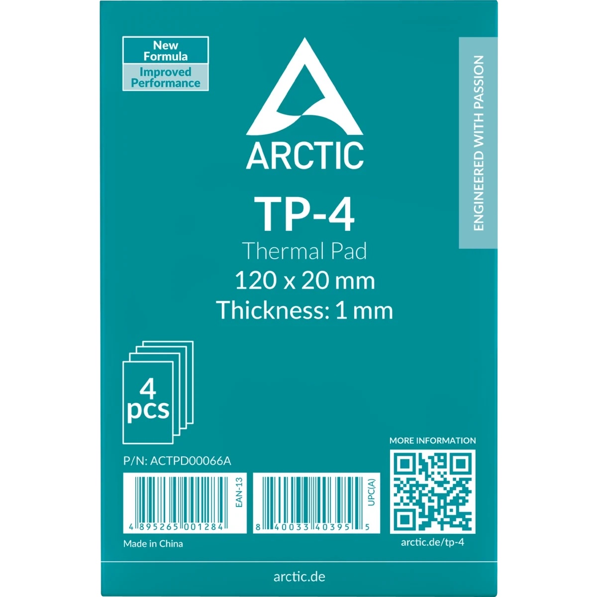 Термопрокладки ARCTIC TP-4, 120х20х0.5 мм, 4 шт. (ACTPD00066A)
