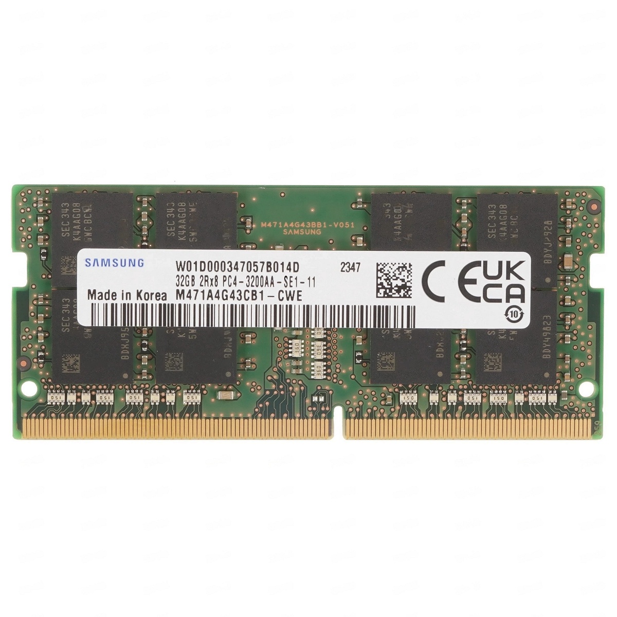 Оперативная память Samsung, DDR4, 32Gb (1x32GB), 3200MHz, SODIMM, OEM