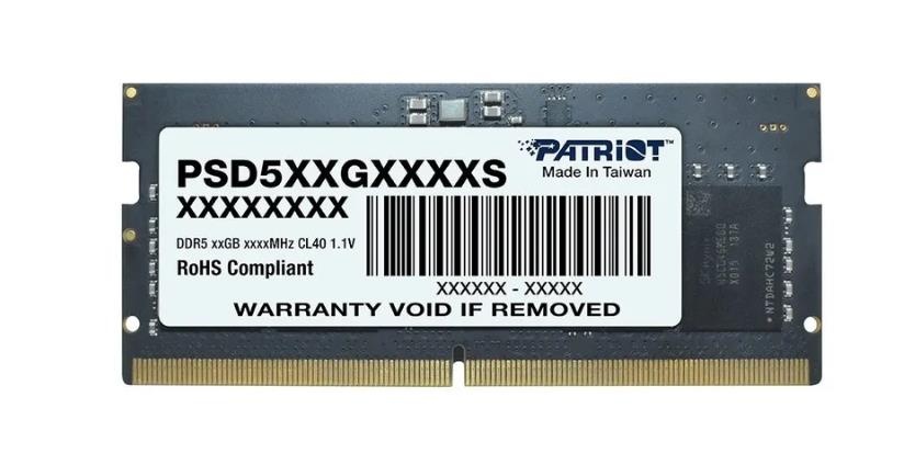 Оперативная память Patriot Signature, DDR5, 16GB (1x16 GB), 5600 MHz, CL46, SO-DIMM