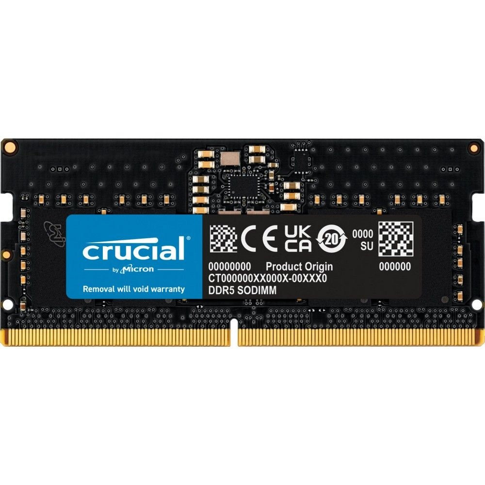 Оперативная память Crucial, DDR5, 16GB (1x16 GB), 5600 MHz, CL46, SO-DIMM