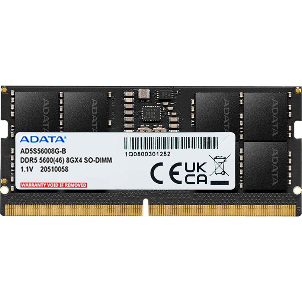 Оперативная память ADATA, DDR5, 8GB (1x8GB), 5600MHz, CL46, SO-DIMM