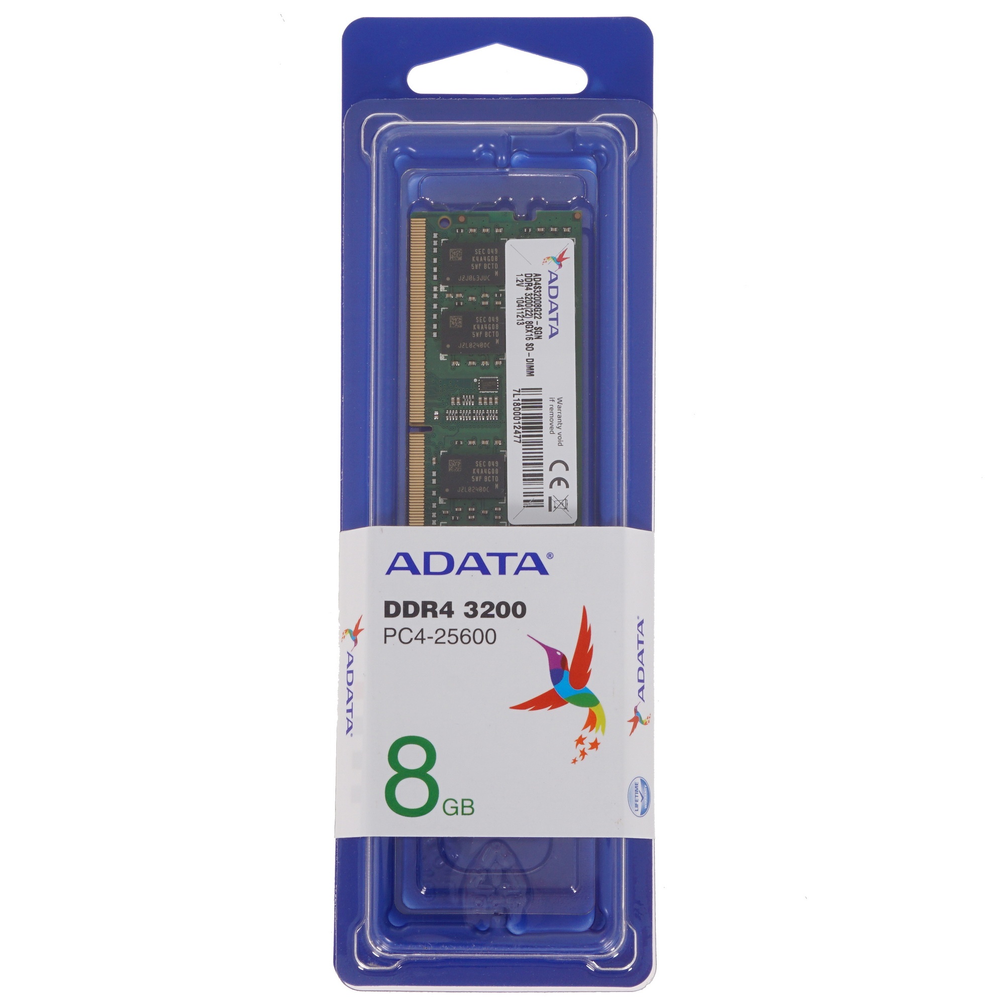 Оперативная память ADATA, DDR4, 8GB (1x8GB), 3200MHz, SO-DIMM