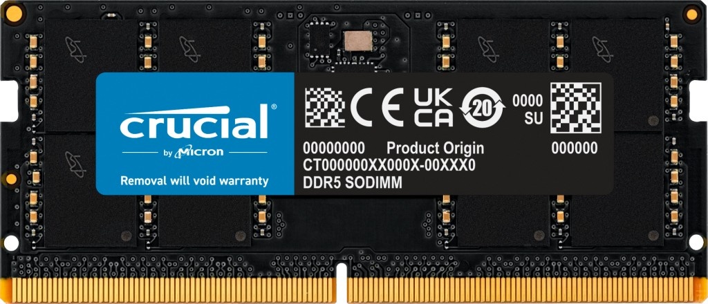 Оперативная память Crucial, DDR5, 32GB (1x32GB), 5600MHz, CL46 SO-DIMM