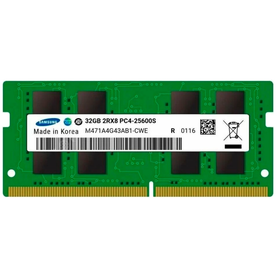Оперативная память Samsung, DDR4, 32GB (1x32GB), 3200MHz, CL22, SO-DIMM