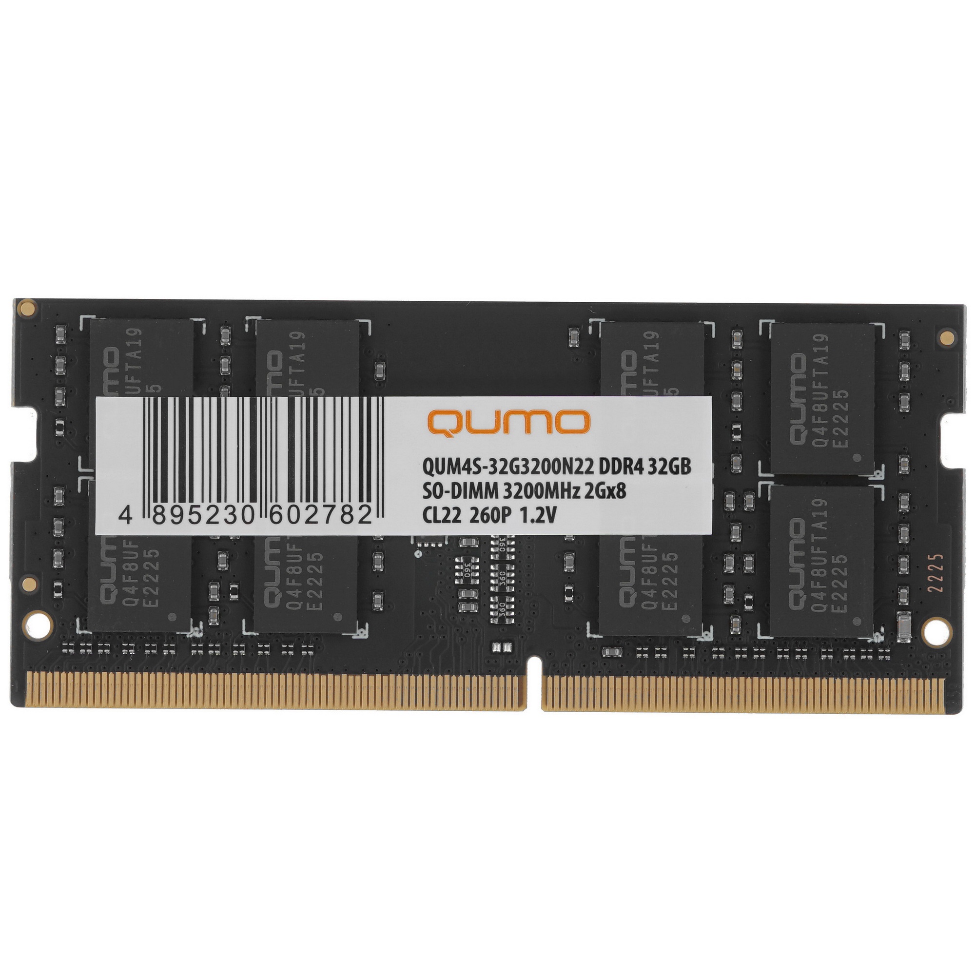 Оперативная память QUMO, DDR4, 32GB (1x32GB), 3200MHz, CL22, SO-DIMM