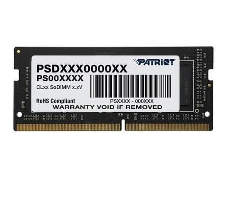 Оперативная память Patriot Signature, DDR4, 4GB (1x4 GB), 2666 MHz, CL19, SO-DIMM