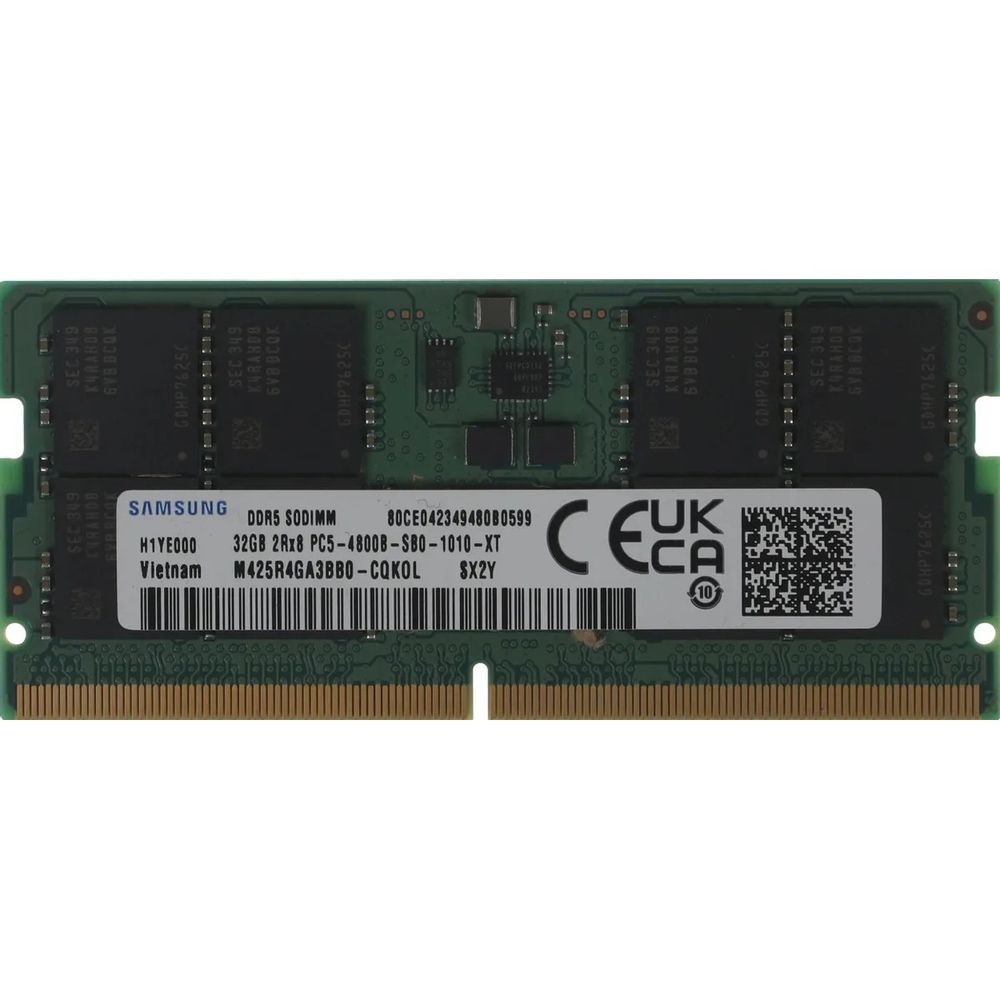 Оперативная память Samsung, DDR5, 32GB (1x32GB), 4800MHz, CL40, SO-DIMM