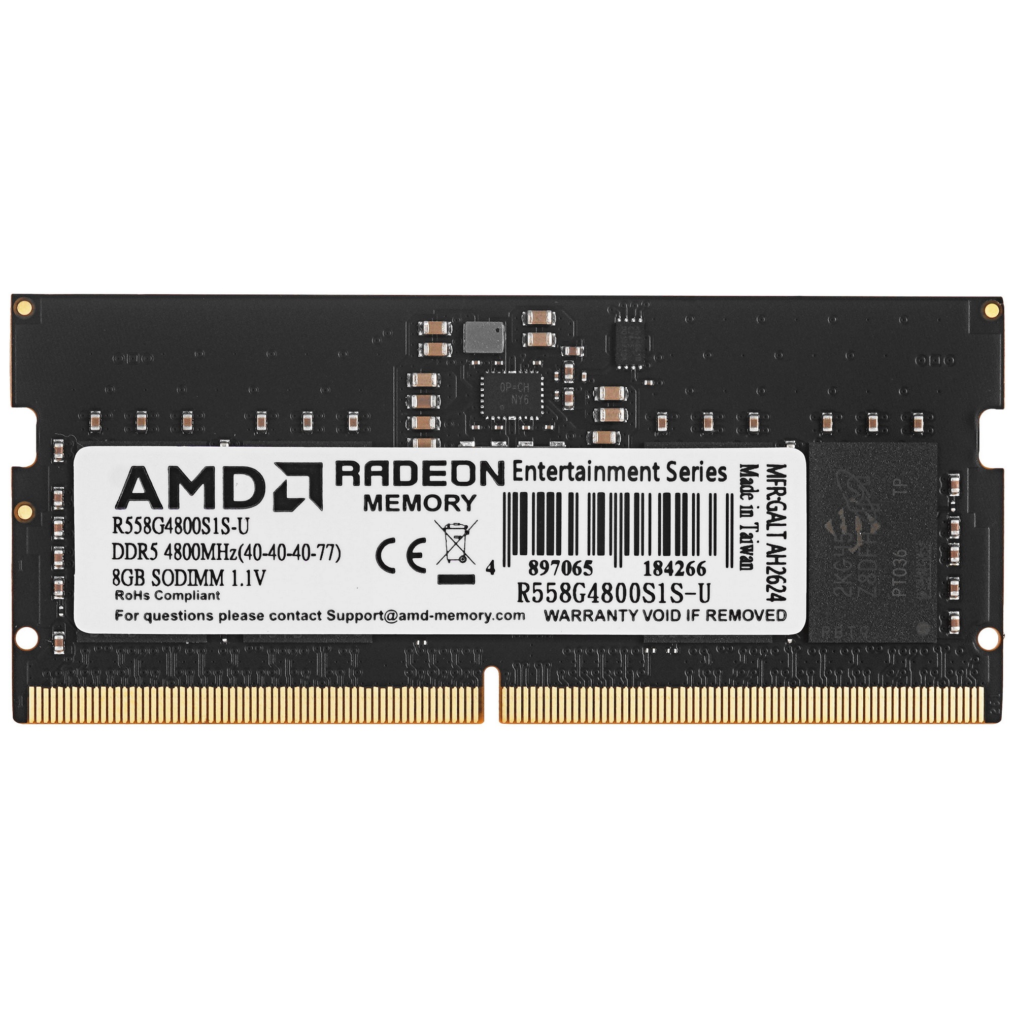 Оперативная память AMD Radeon R5, DDR5, 8GB (1x8GB), 4800MHz, CL40, SO-DIMM