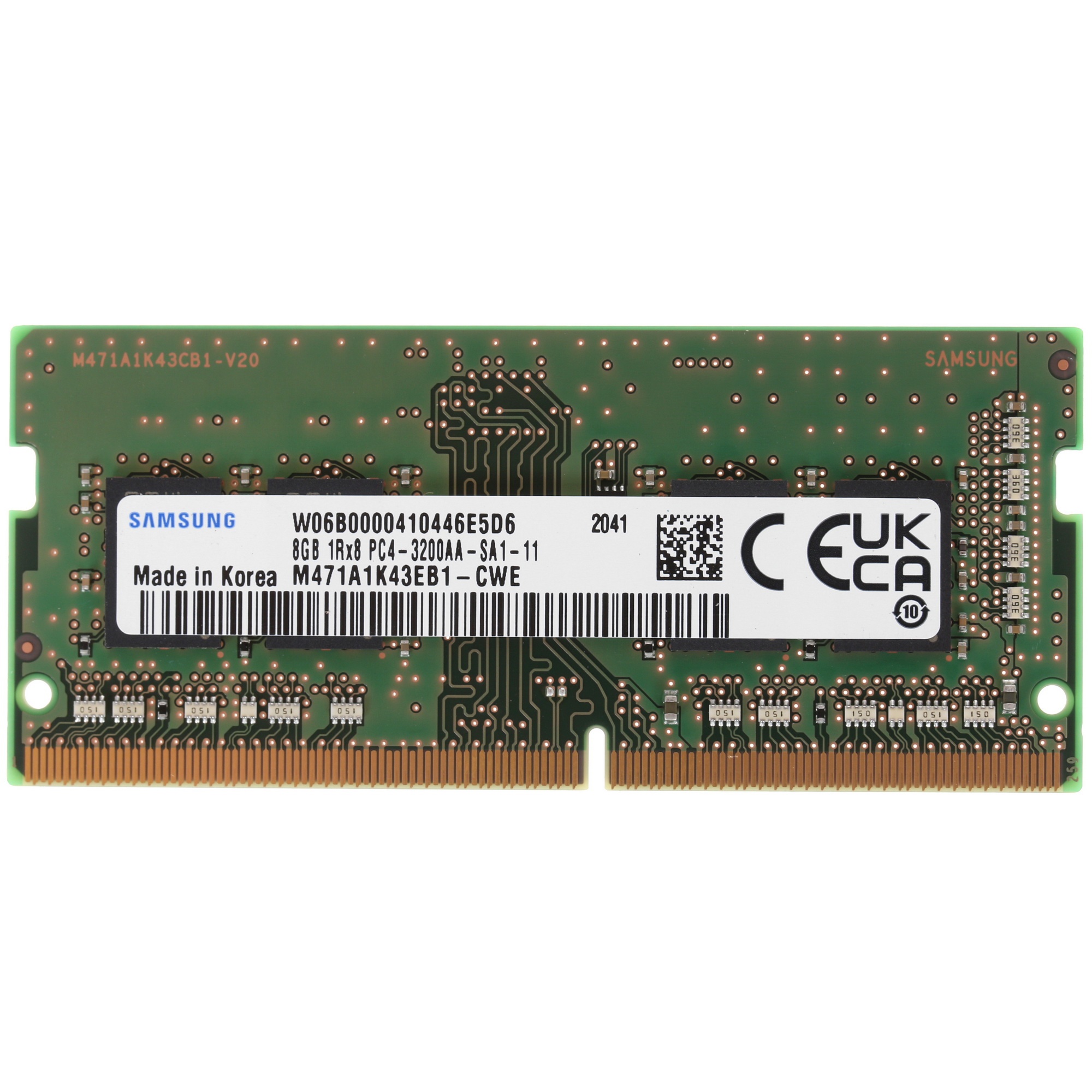 Оперативная память Samsung, DDR4, 8 ГБ (1x8 ГБ), 3200MHz, CL22, SO-DIMM