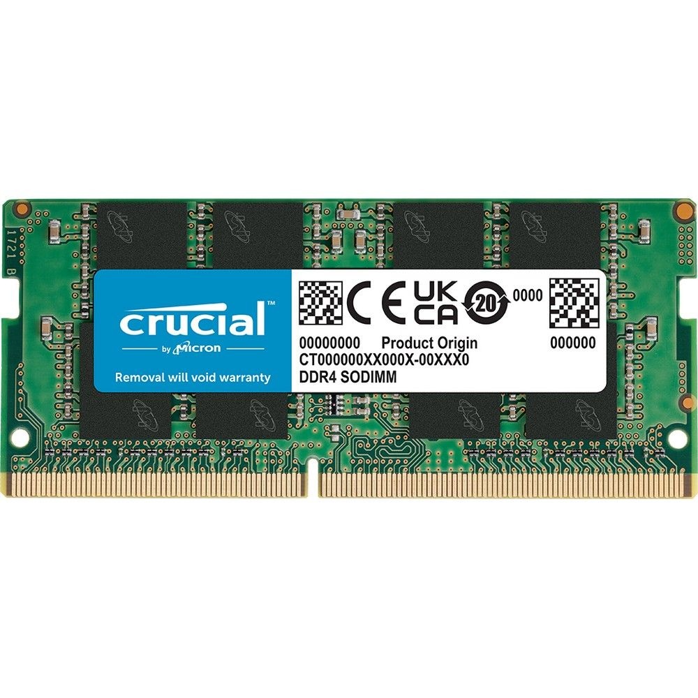 Оперативная память Crucial, DDR4, 16GB (1x16 GB), 3200 MHz, CL22, SO-DIMM