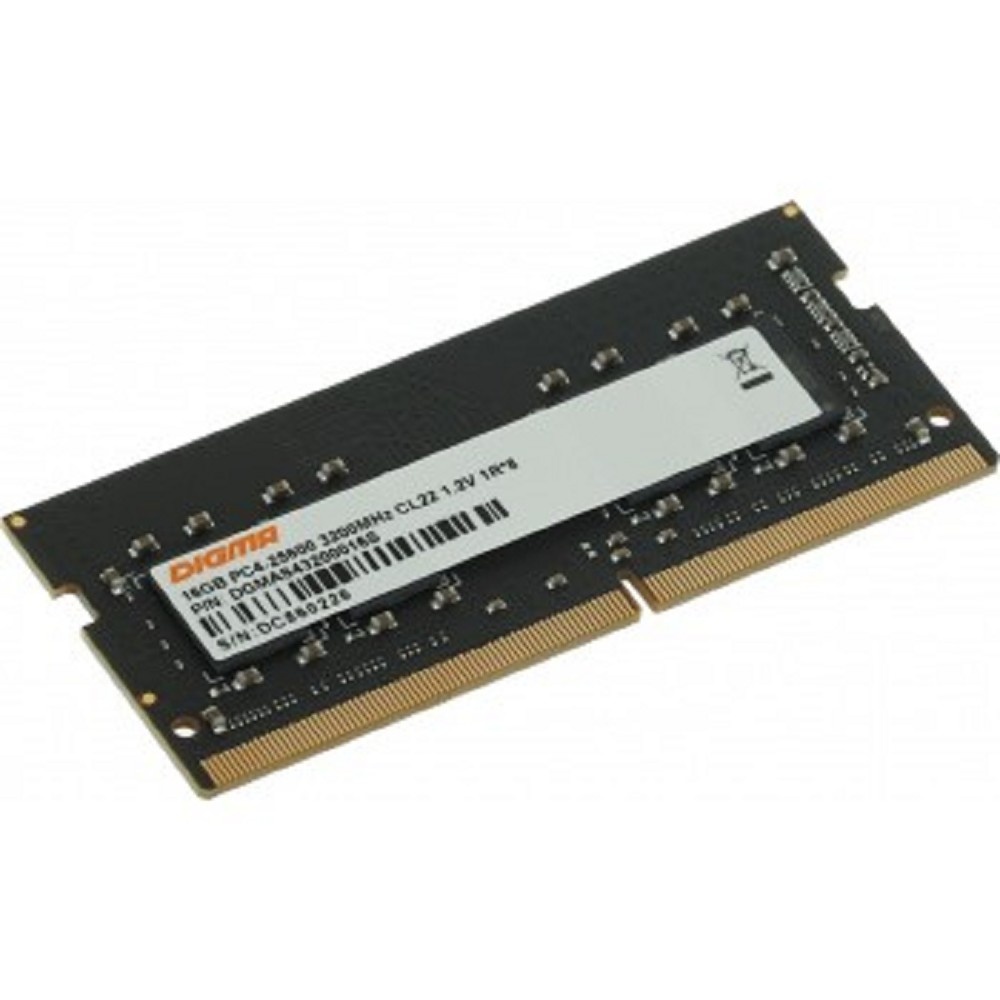 Оперативная память Digma DDR4 16Gb 3200MHz DGMAS43200016S RTL PC4-25600 CL22 SO-DIMM 260-pin 1.2В si