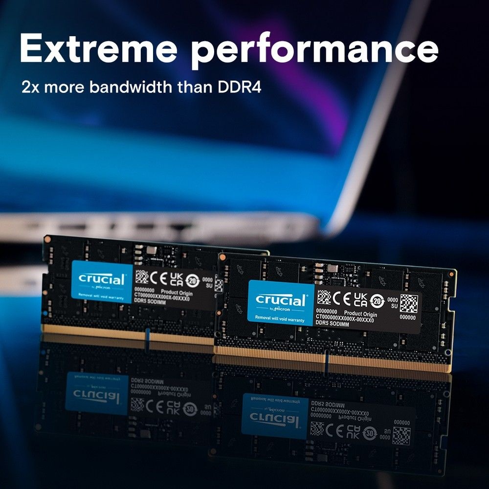 Оперативная память Crucial 8GB SO-DIMM DDR5, 4800МГц