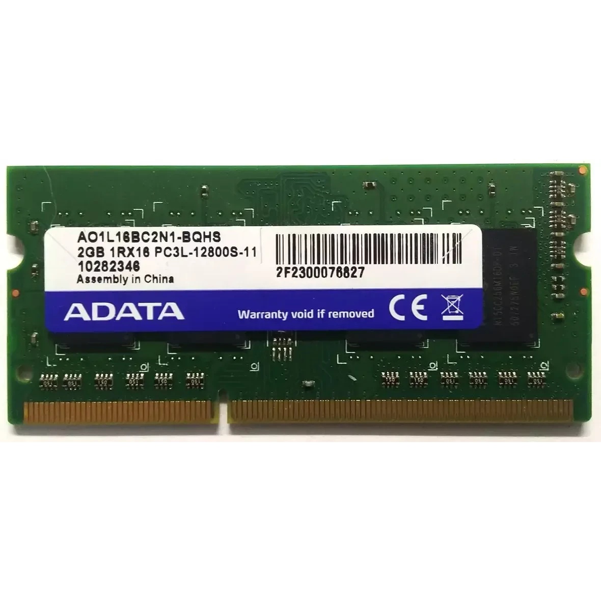 Оперативная память ADATA so-dimm DDR3L-12800S 2GB (AO1L16BC2N1-BQHS)
