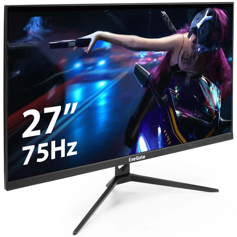 Монитор 27" ExeGate SmartView EZ2707A IPS 1920x1080, 75 Гц, 5 мс, 16:9, 250 кд/м2, 1xHDMI, 1xVGA, 1x