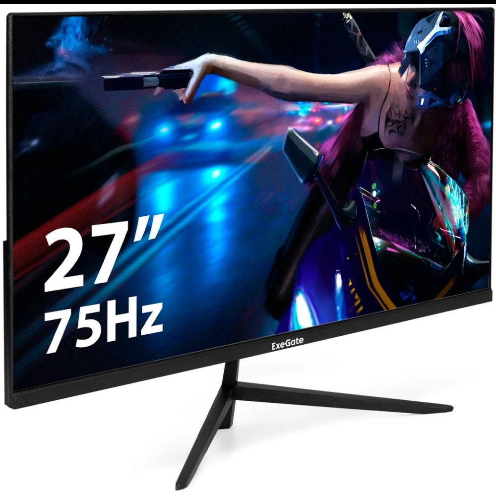 Монитор 27" ExeGate SmartView EZ2700A IPS 1920x1080, 75 Гц, 5 мс, 16:9, 250 кд/м2, 1xHDMI, 1xVGA, 1x