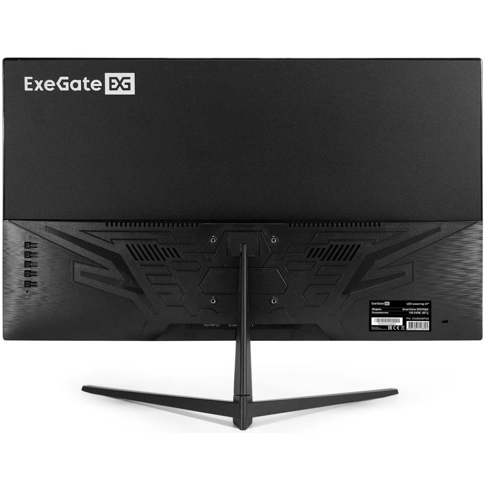 Монитор 27" ExeGate SmartView EP2700A IPS 1920x1080, 75 Гц, 5 мс, 16:9, 250 кд/м2, 1xVGA, 1x3.5 мм,