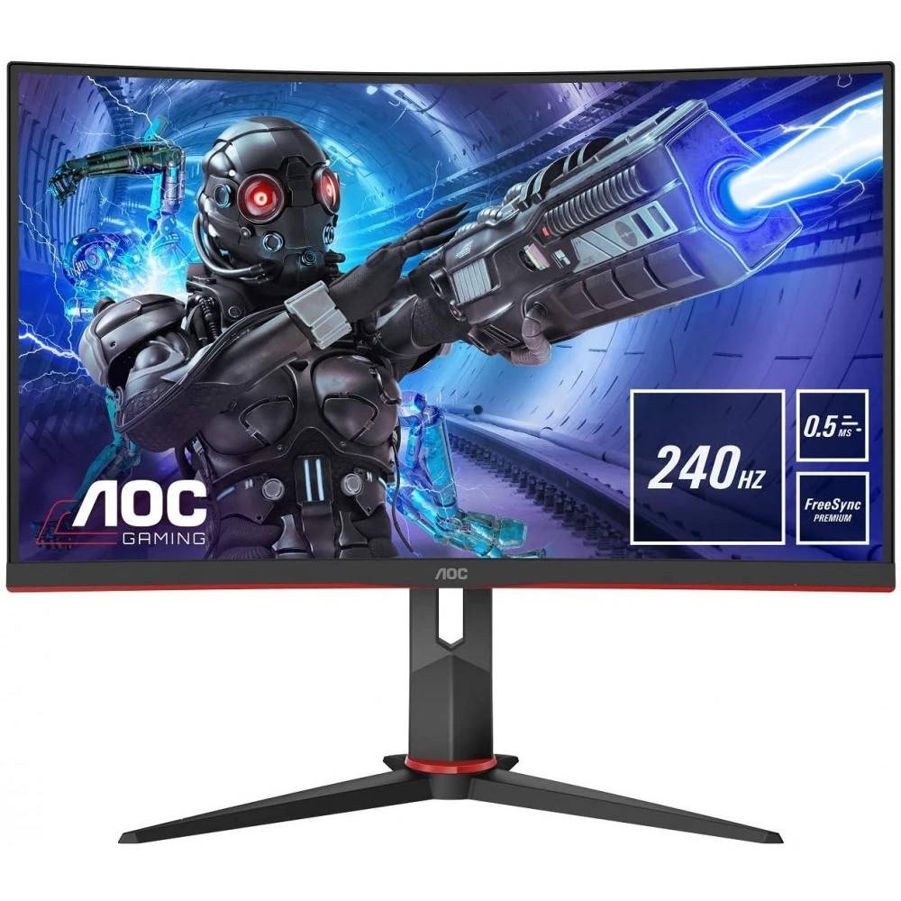 Монитор 27" AOC Gaming C27G2ZU VA 1920x1080, 240 Гц, 0.5 мс, 16:9, 300 кд/м2, 2xHDMI, 1xDP, изогнуты