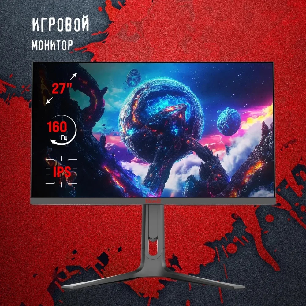 Монитор 27" Bloody MN272U IPS 3840x2160, 160 Гц, 1мс, 16:9, 400 кд/м2, 2xHDMI,2хDP, черный
