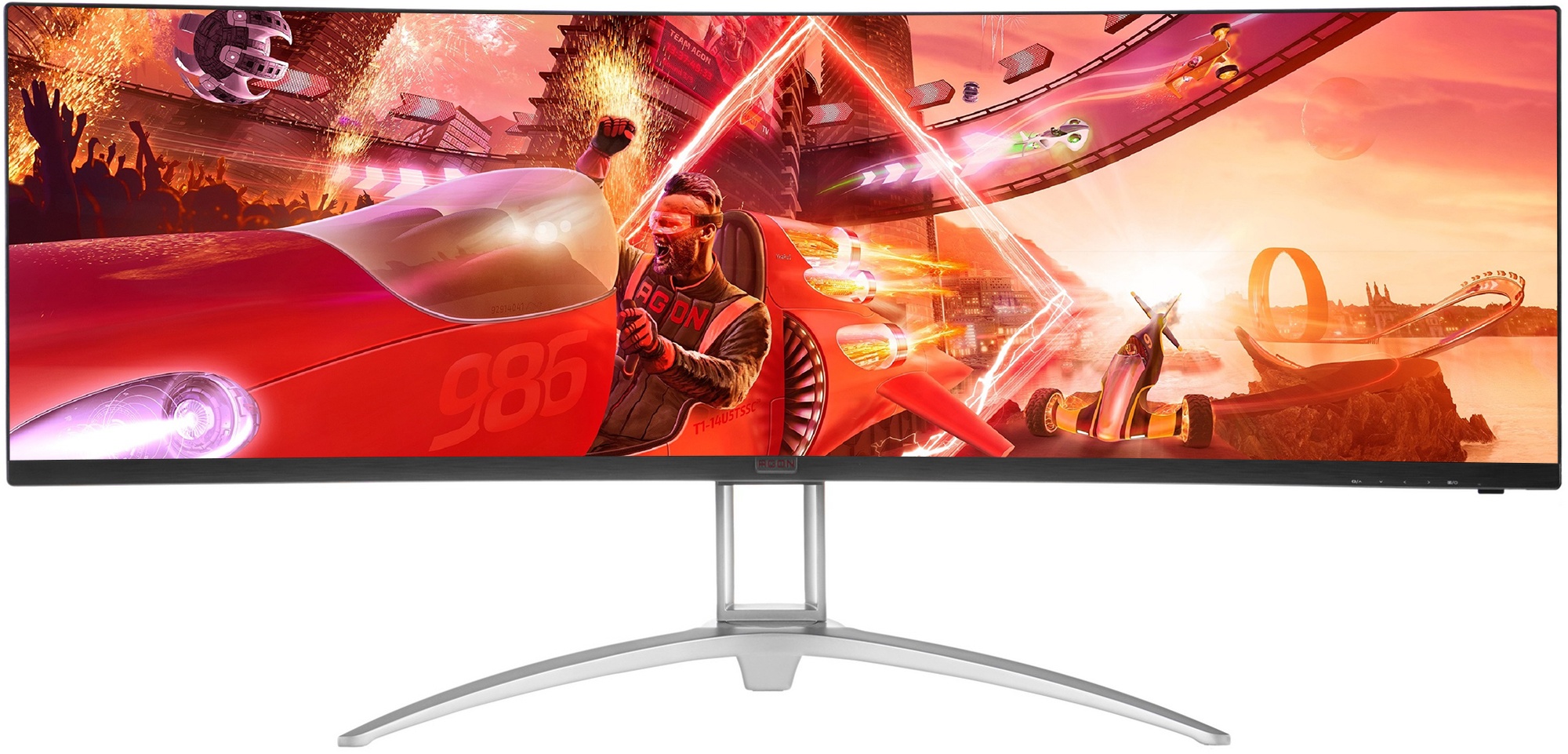 Монитор 48.8" AOC AG493UCX2 VA 5120x1440, 165 Гц, 1 мс, 32:9, 400 кд/м2, 3xHDMI, 1xDP, 1xUSB Type-C,