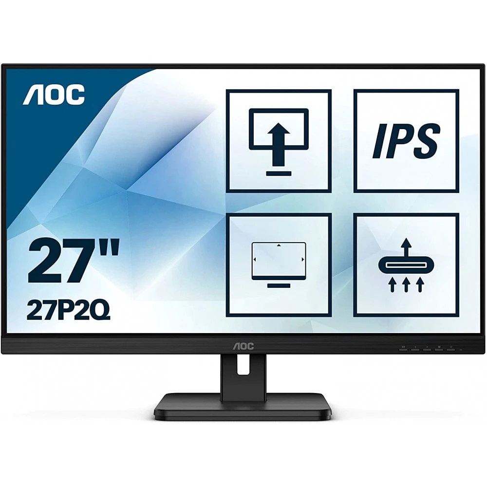Монитор 27" AOC 27P2Q IPS 1920x1080, 75 Гц, 4 мс, 16:9, 250 кд/м2, 1хDVI, 1хDP, 1xHDMI, 1xVGA, 1x3.5