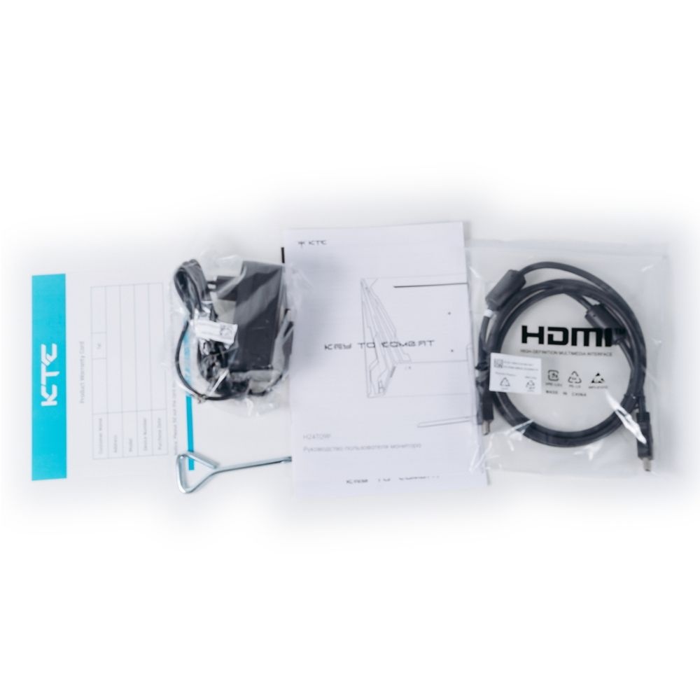 Монитор 23.8" KTC H24T09P IPS 1920x1080, 165 Гц, 1 мс, 16:9, 300 кд/м², 2xHDMI, 2xDP 1.2, 1x3.5 мм,