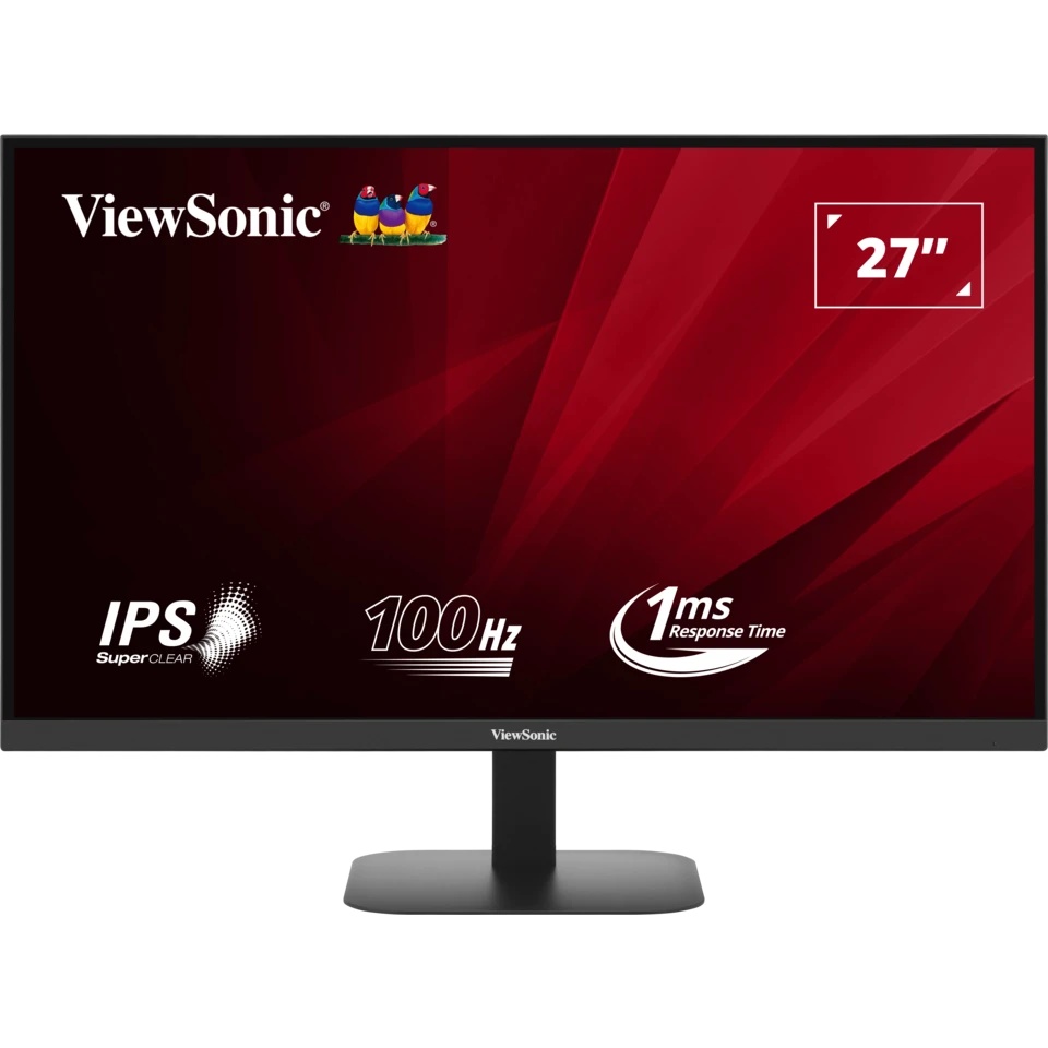 Монитор 27" Viewsonic VA2708-2K-HD IPS 2560x1440, 100 Гц, 1 мс, 16:9, 250 кд/м², 2xHDMI, 1xDP, черны