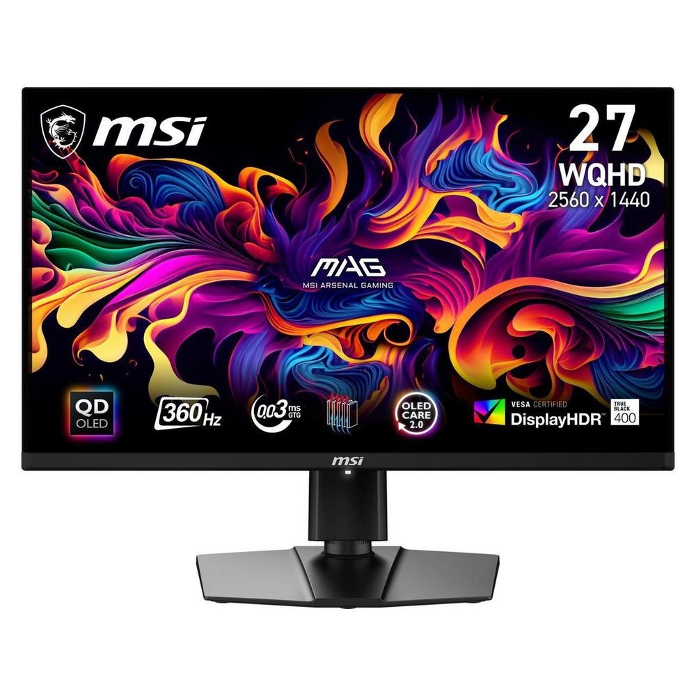 Монитор 26.5" MSI Mag 271QPX QD-OLED QD OLED 2560x1440, 360 Гц, 0.03 мс, 16:9, 250 кд/м2, 2хHDMI, 1х