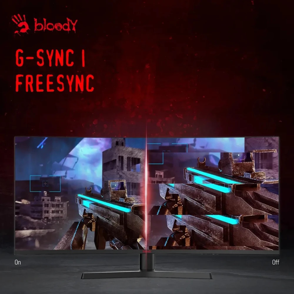 Монитор 34" BLOODY MN340W VA 3440x1440, 180 Гц, 1 мс, 21:9, 300 кд/м², 1xHDMI, 1xDP, 2xUSB, 1xUSB-C,