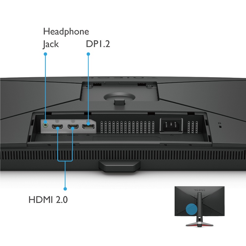 Монитор 27" BenQ Mobiuz EX2710S IPS 1920x1080, 165 Гц, 1 мс, 16:9, 400 кд/м2, 2xHDMI, 1xDP, темно-се