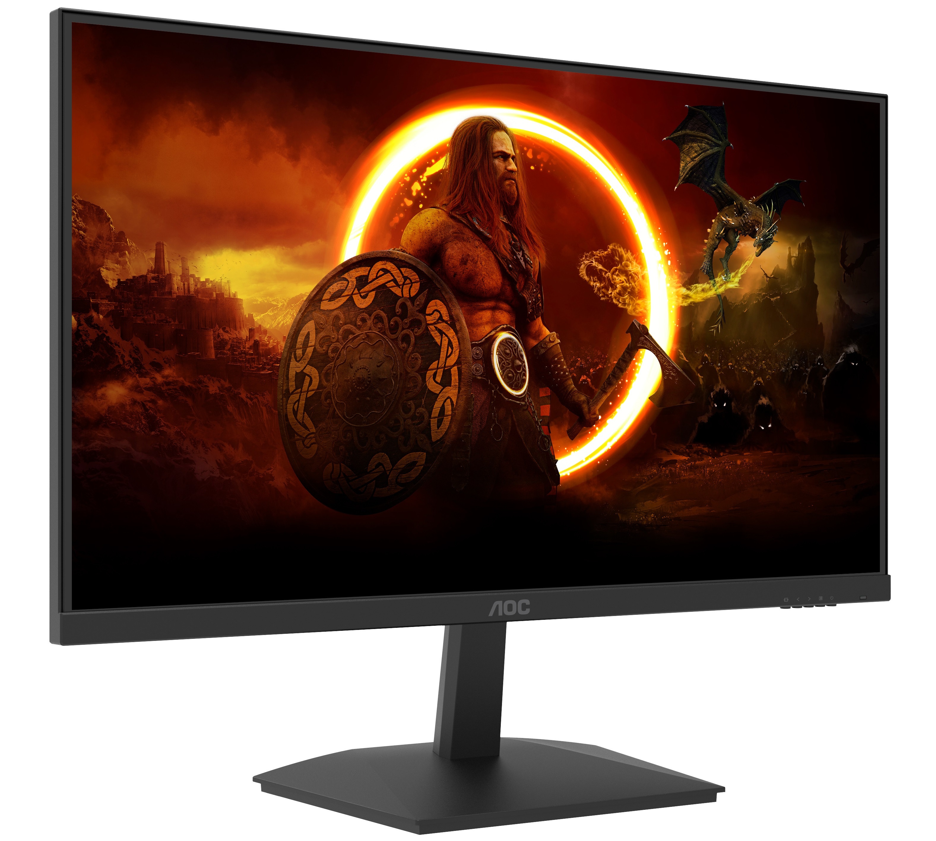 Монитор 27" AOC 27G15N2, VA 1920x1080, 180 Гц, 1 мс, 16:9, 300 кд/м², 1xHDMI, 1xDP, 1x3.5 мм, черный