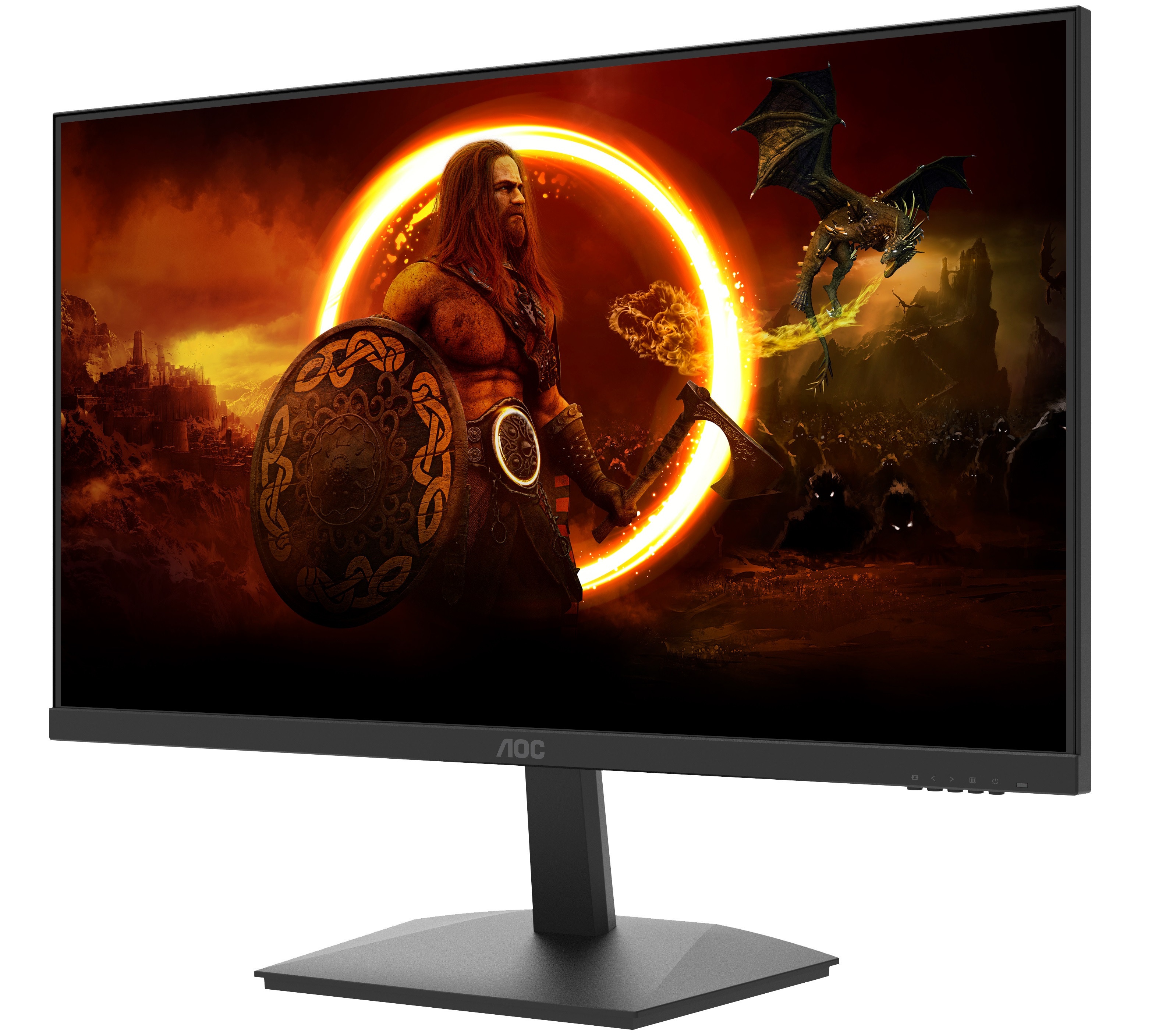 Монитор 27" AOC 27G15N2, VA 1920x1080, 180 Гц, 1 мс, 16:9, 300 кд/м², 1xHDMI, 1xDP, 1x3.5 мм, черный