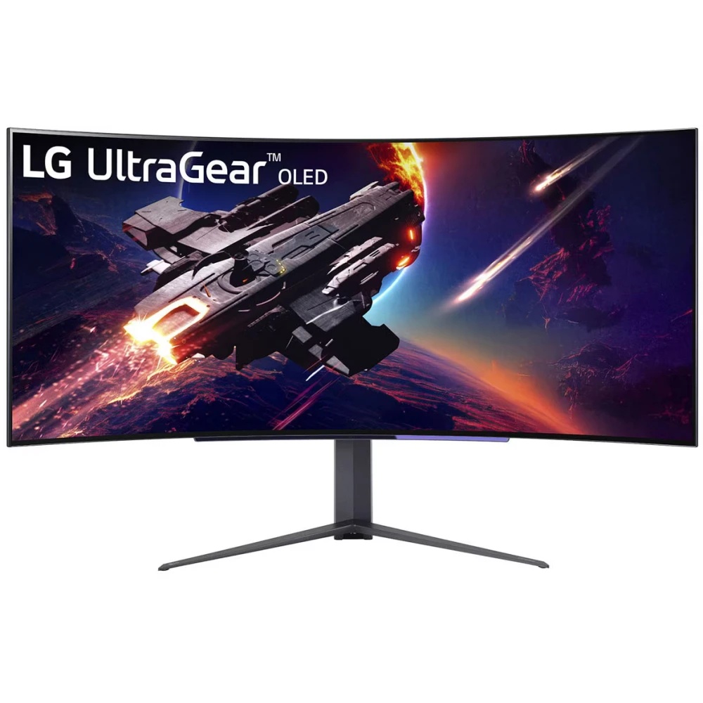 Монитор 45" LG UltraGear 45GR95QE-B OLED 3440x1440, 240 Гц, 0.03 мс, 21:9, 1000 кд/м2, 2xHDMI, 1хDP,