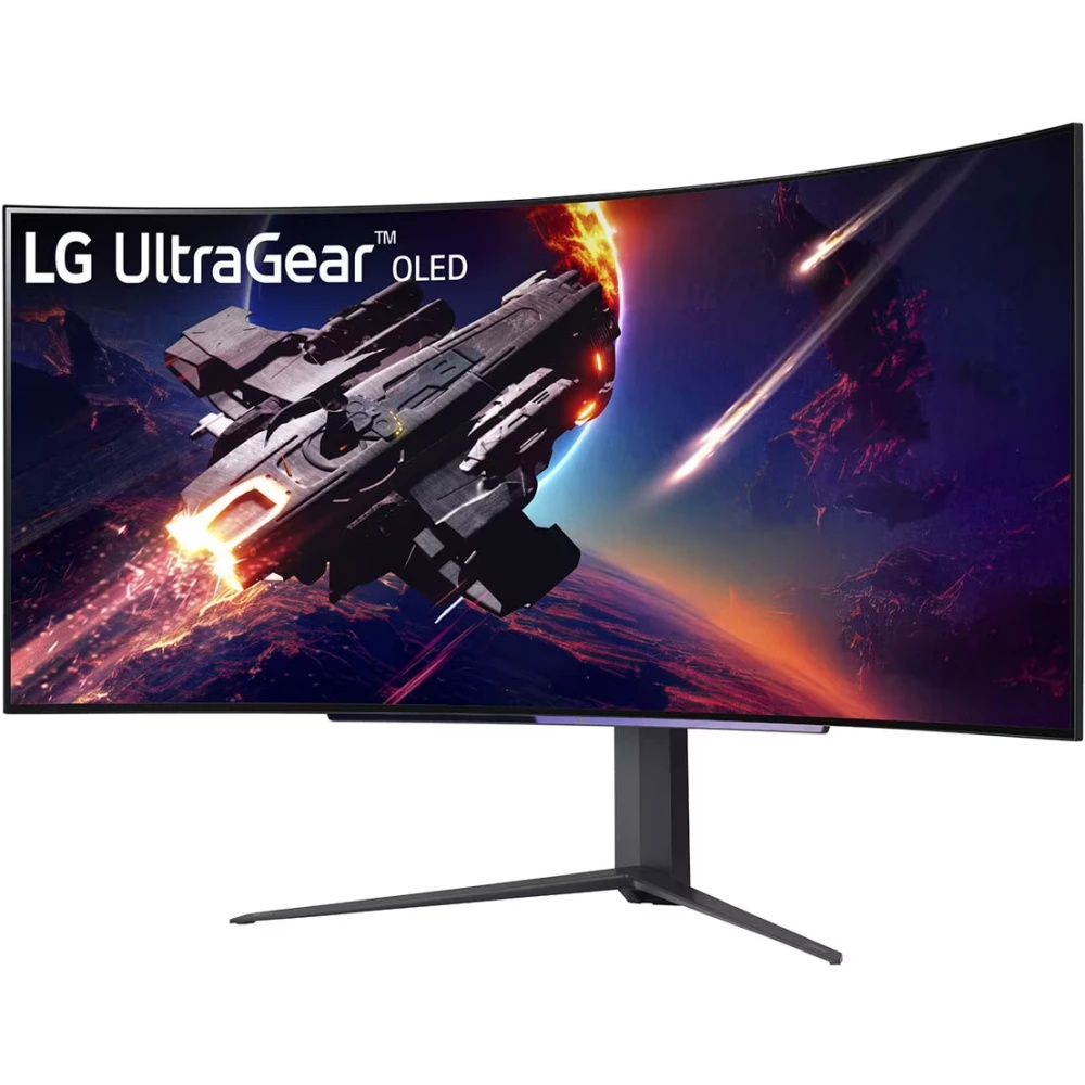 Монитор 45" LG UltraGear 45GR95QE-B OLED 3440x1440, 240 Гц, 0.03 мс, 21:9, 1000 кд/м2, 2xHDMI, 1хDP,