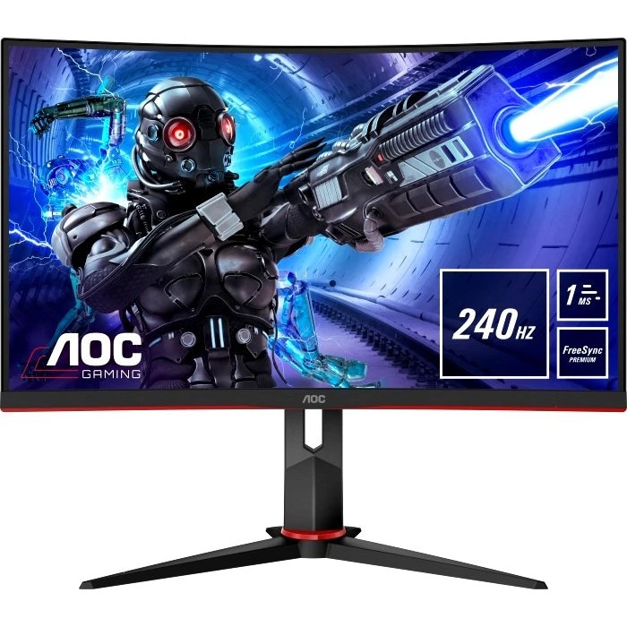 Монитор 31.5" AOC C32G2ZE/BK VA 1920x1080, 240 Гц, 4 мс, 16:9, 300 кд/м2, 2xHDMI, 1xDP, изогнутый, ч