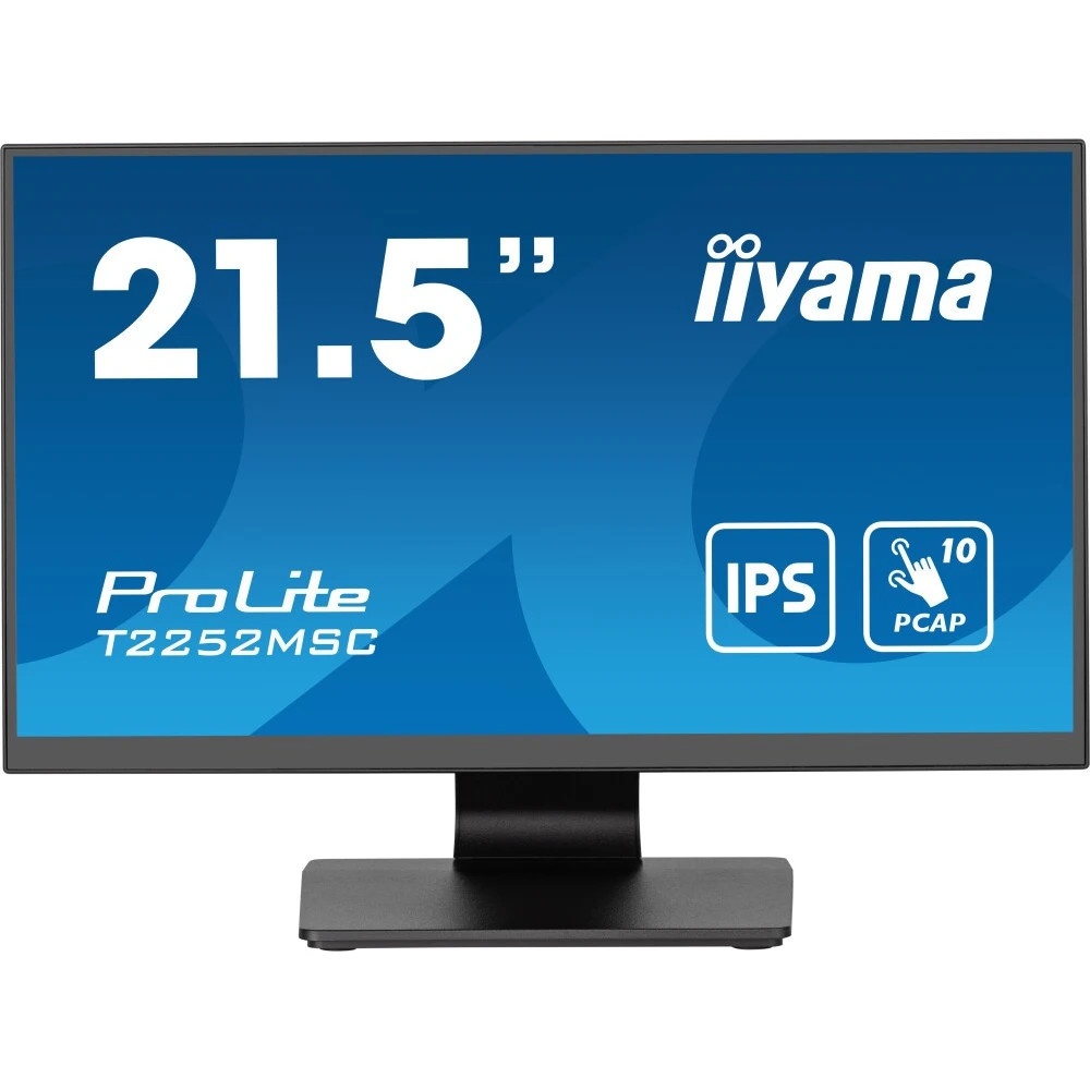 Монитор 21.5" Iiyama ProLite T2252MSC-B2 IPS 1920x1080, 60 Гц, 5 мс, 16:9, 250 кд/м2, 1хHDMI, 1хDP,