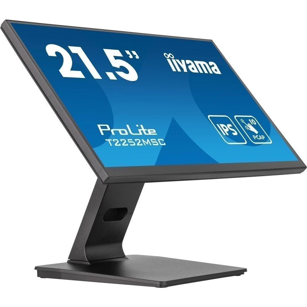 Монитор 21.5" Iiyama ProLite T2252MSC-B2 IPS 1920x1080, 60 Гц, 5 мс, 16:9, 250 кд/м2, 1хHDMI, 1хDP,