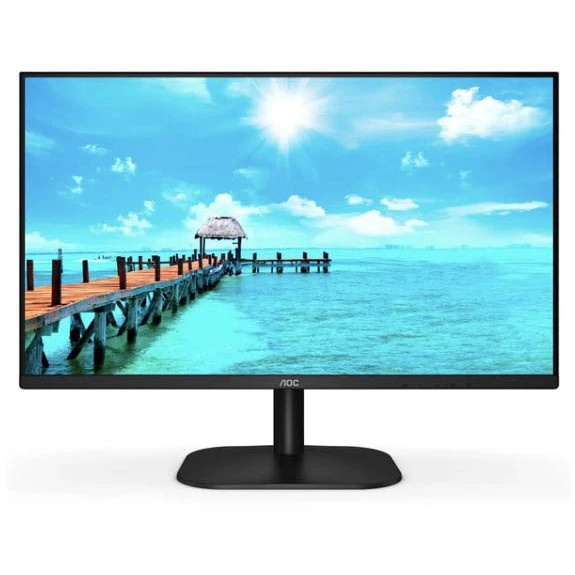Монитор 27" AOC 27B2AM, VA 1920x1080, 75 Гц, 4 мс, 16:9, 250 кд/м², 1xHDMI, 1xVGA, 1x3.5 мм, черный