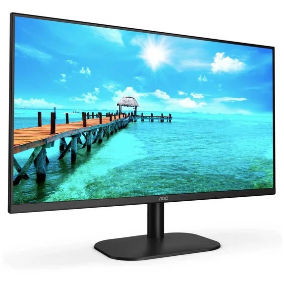 Монитор 27" AOC 27B2AM, VA 1920x1080, 75 Гц, 4 мс, 16:9, 250 кд/м², 1xHDMI, 1xVGA, 1x3.5 мм, черный